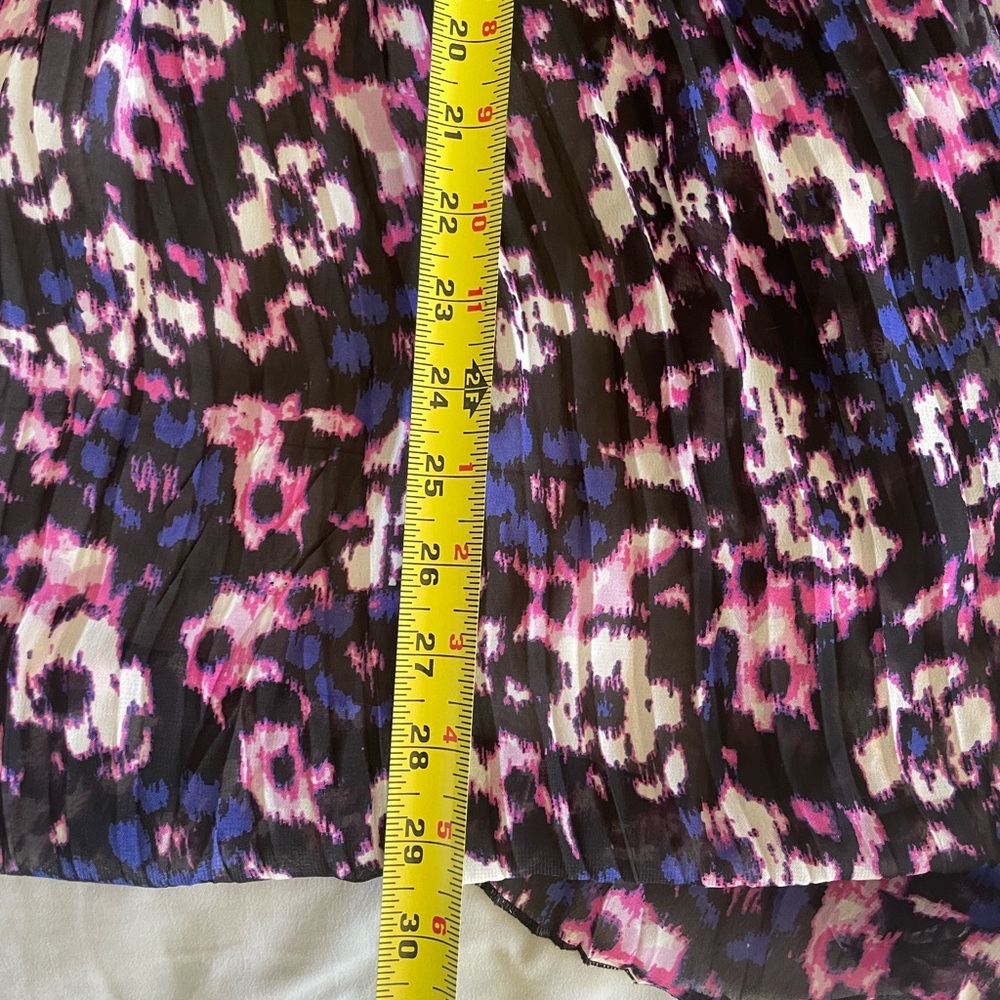 Charlotte Russe Hi-Lo Midi Skirt in Black, Pink & Blue Size S - Picture 3 of 6